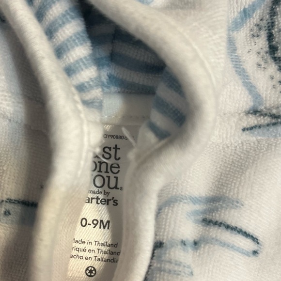 Baby robe alligators hoodie Just One You Carter’s size 0-9M - Picture 9 of 10